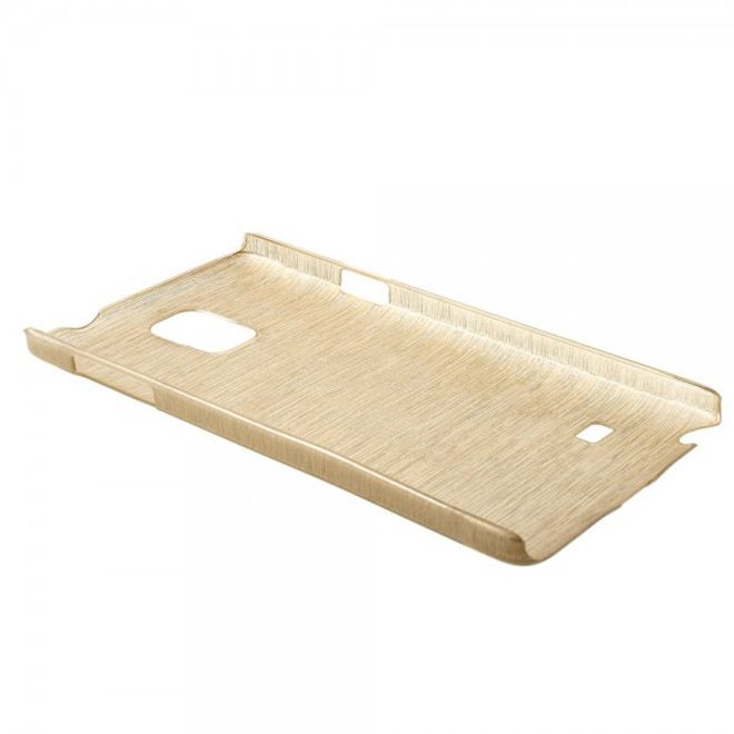Samsung Galaxy Note 4 Hart Plastik Case mit Wischmuster - champagnerfarben