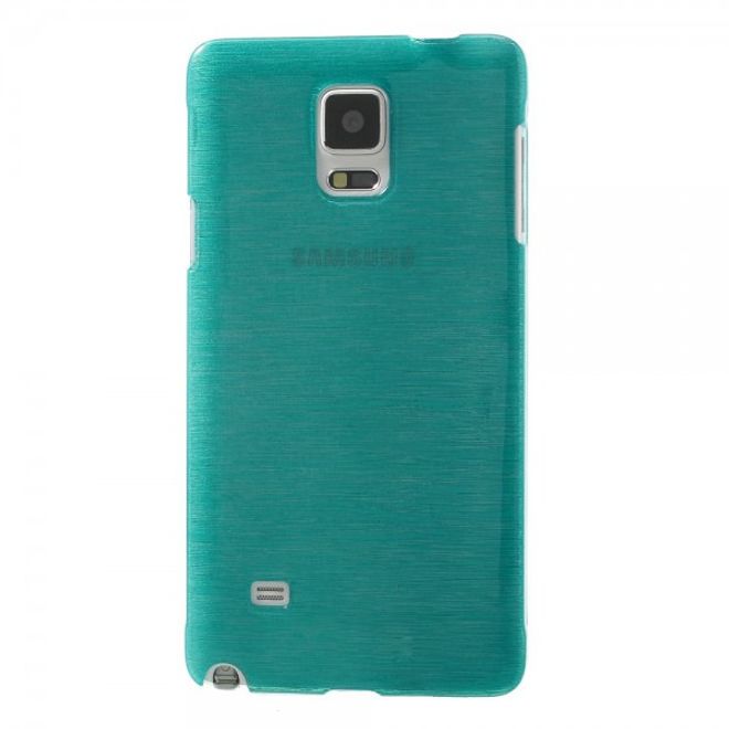 Samsung Galaxy Note 4 Hart Plastik Case mit Wischmuster - blau