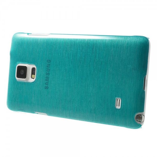 Samsung Galaxy Note 4 Hart Plastik Case mit Wischmuster - blau
