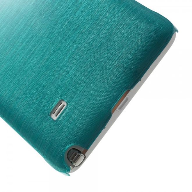 Samsung Galaxy Note 4 Hart Plastik Case mit Wischmuster - blau