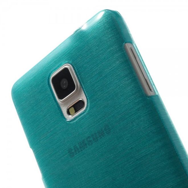 Samsung Galaxy Note 4 Hart Plastik Case mit Wischmuster - blau