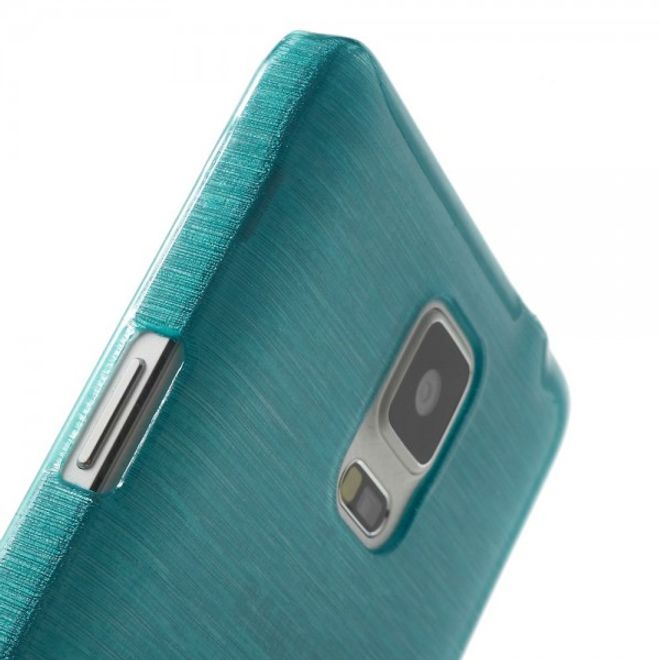 Samsung Galaxy Note 4 Hart Plastik Case mit Wischmuster - blau