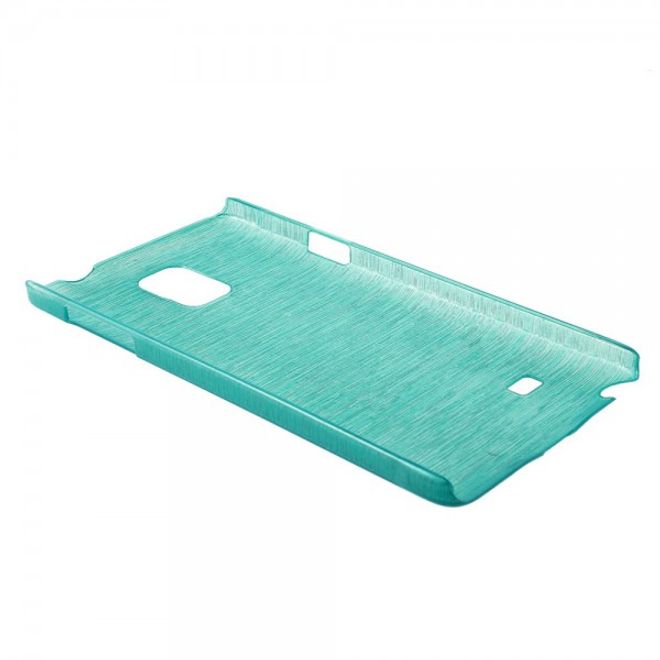 Samsung Galaxy Note 4 Hart Plastik Case mit Wischmuster - blau