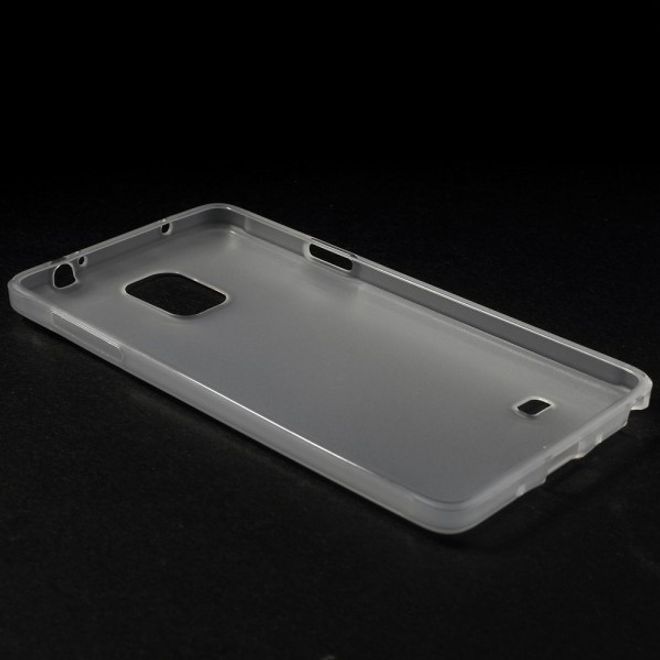 Samsung Galaxy Note 4 Leicht glänzendes, elastisches Plastik Case - weiss