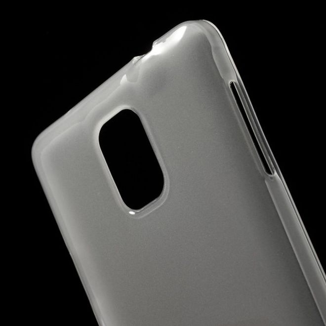 Samsung Galaxy Note 4 Leicht glänzendes, elastisches Plastik Case - weiss
