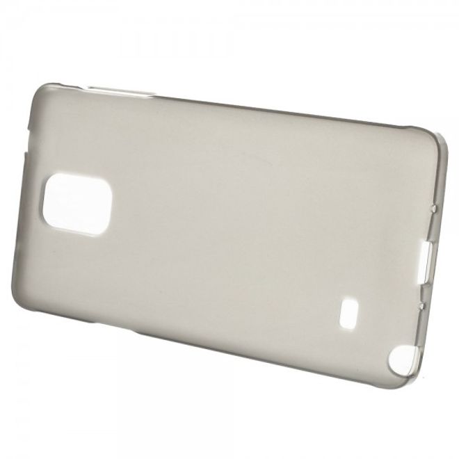 Samsung Galaxy Note 4 Leicht glänzendes, elastisches Plastik Case - grau