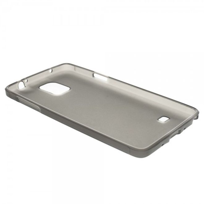 Samsung Galaxy Note 4 Leicht glänzendes, elastisches Plastik Case - grau