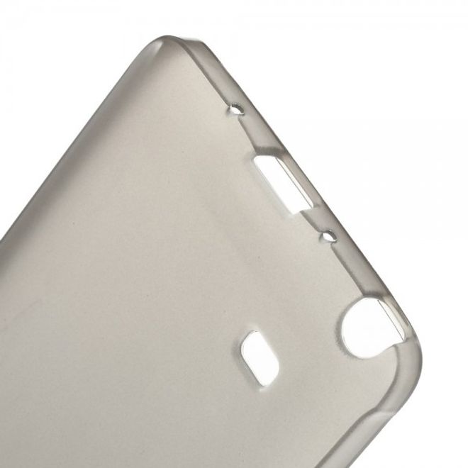 Samsung Galaxy Note 4 Leicht glänzendes, elastisches Plastik Case - grau