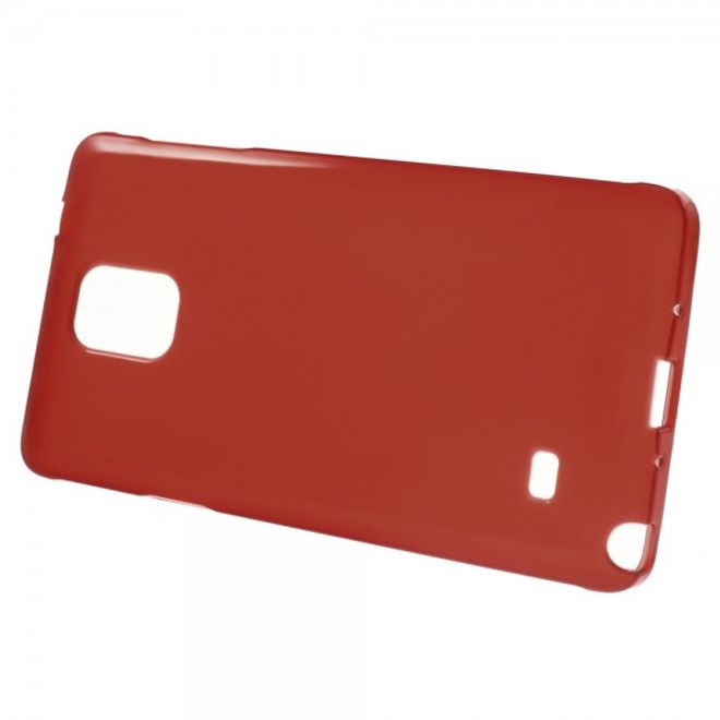 Samsung Galaxy Note 4 Leicht glänzendes, elastisches Plastik Case - rot