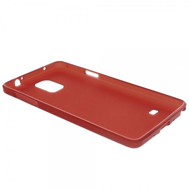 Samsung Galaxy Note 4 Leicht glänzendes, elastisches Plastik Case - rot