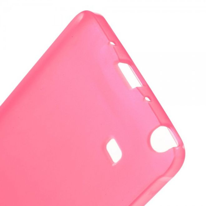 Samsung Galaxy Note 4 Leicht glänzendes, elastisches Plastik Case - rosa