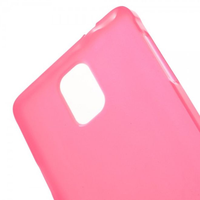 Samsung Galaxy Note 4 Leicht glänzendes, elastisches Plastik Case - rosa