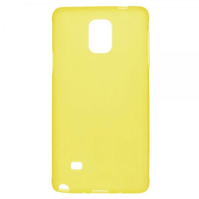 Samsung Galaxy Note 4 Leicht glänzendes, elastisches Plastik Case - gelb