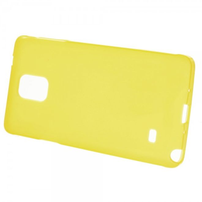 Samsung Galaxy Note 4 Leicht glänzendes, elastisches Plastik Case - gelb