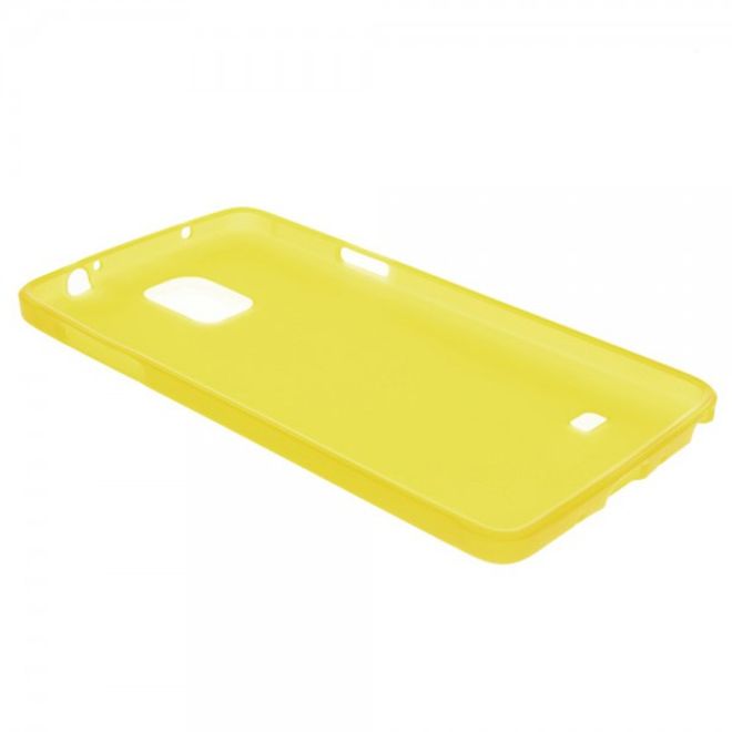 Samsung Galaxy Note 4 Leicht glänzendes, elastisches Plastik Case - gelb