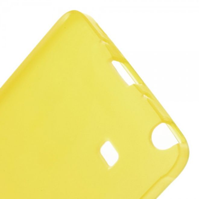 Samsung Galaxy Note 4 Leicht glänzendes, elastisches Plastik Case - gelb