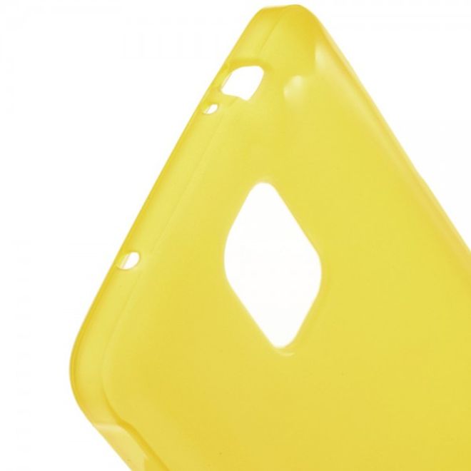 Samsung Galaxy Note 4 Leicht glänzendes, elastisches Plastik Case - gelb