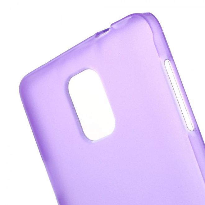 Samsung Galaxy Note 4 Leicht glänzendes, elastisches Plastik Case - purpur