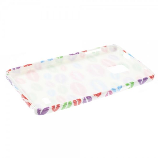 Samsung Galaxy Note 4 Elastisches Plastik Case mit farbigen, kleinen Lippen