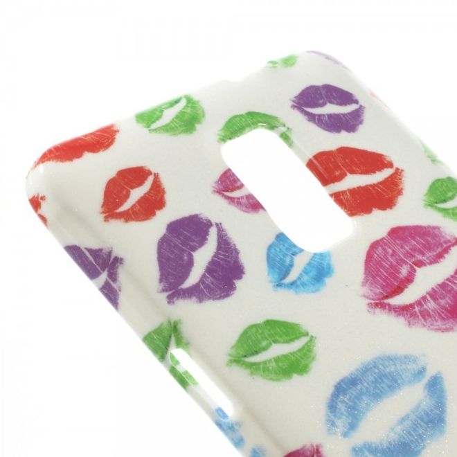 Samsung Galaxy Note 4 Elastisches Plastik Case mit farbigen, kleinen Lippen