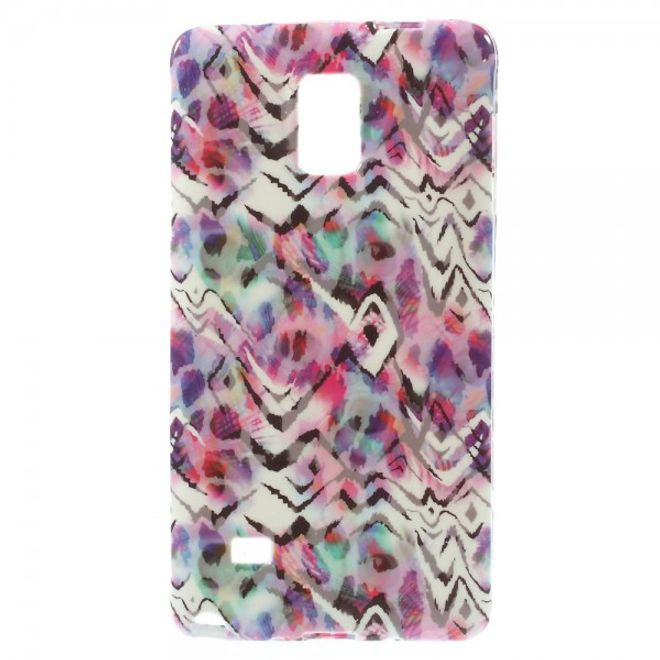 Samsung Galaxy Note 4 Elastisches Plastik Case mit crazy Muster