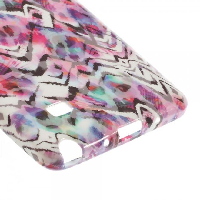 Samsung Galaxy Note 4 Elastisches Plastik Case mit crazy Muster