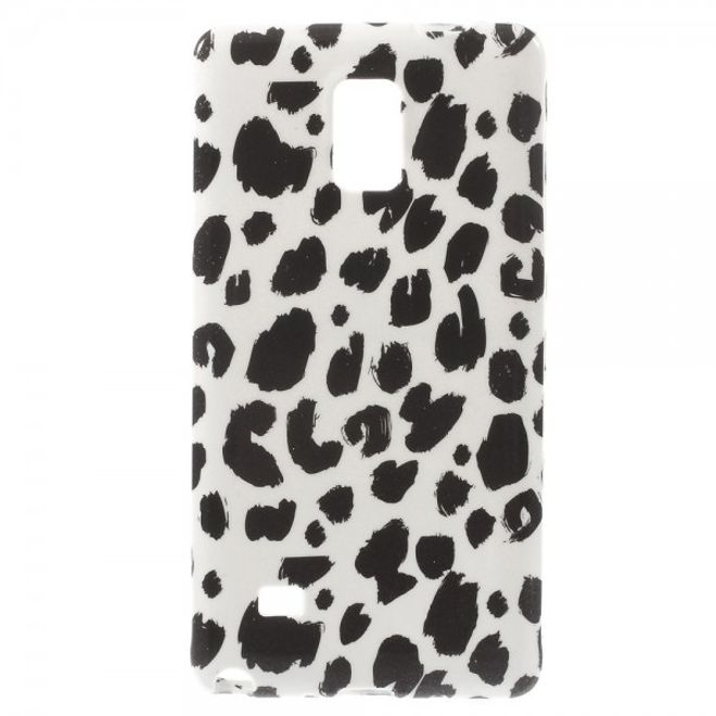 Samsung Galaxy Note 4 Elastisches Plastik Case mit Kuhfellmuster