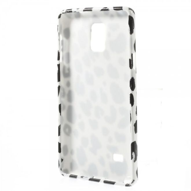Samsung Galaxy Note 4 Elastisches Plastik Case mit Kuhfellmuster