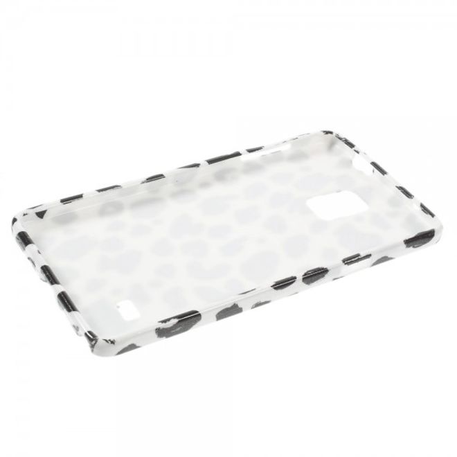 Samsung Galaxy Note 4 Elastisches Plastik Case mit Kuhfellmuster