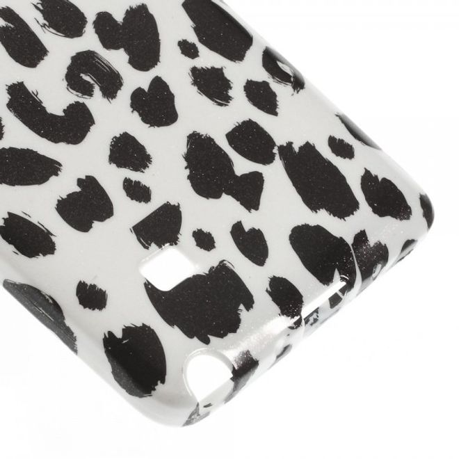 Samsung Galaxy Note 4 Elastisches Plastik Case mit Kuhfellmuster