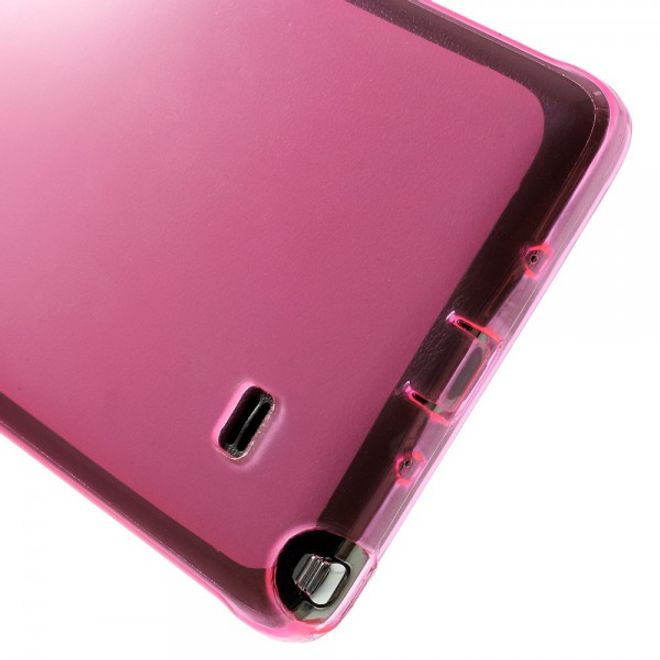 Samsung Galaxy Note 4 Elastisches, mattes Plastik Case mit Staubschutz - rosa