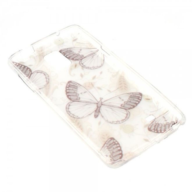 Samsung Galaxy Note 4 Elastisches Plastik Case mit schönen Schmetterlingen