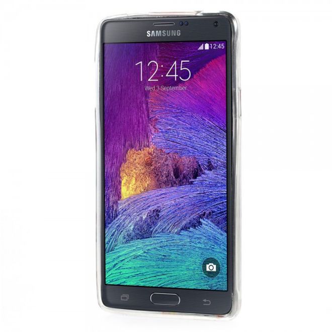 Samsung Galaxy Note 4 Elastisches Plastik Case mit stylischem Stammesmuster