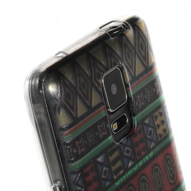 Samsung Galaxy Note 4 Elastisches Plastik Case mit stylischem Stammesmuster