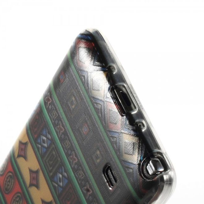 Samsung Galaxy Note 4 Elastisches Plastik Case mit stylischem Stammesmuster