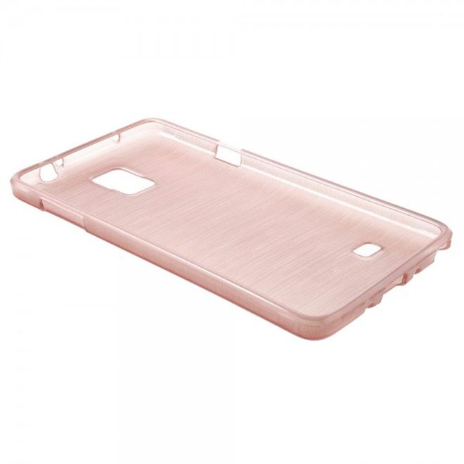 Samsung Galaxy Note 4 Elastisches Plastik Case mit Wischmuster - pink