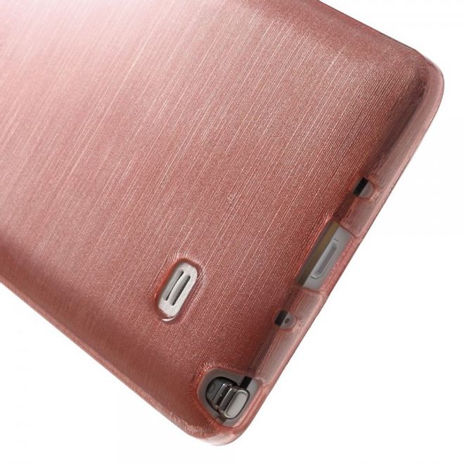 Samsung Galaxy Note 4 Elastisches Plastik Case mit Wischmuster - pink
