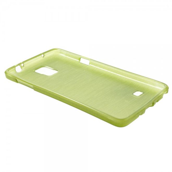 Samsung Galaxy Note 4 Elastisches Plastik Case mit Wischmuster - grün