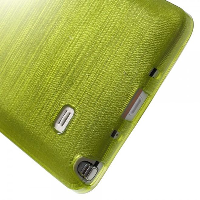 Samsung Galaxy Note 4 Elastisches Plastik Case mit Wischmuster - grün