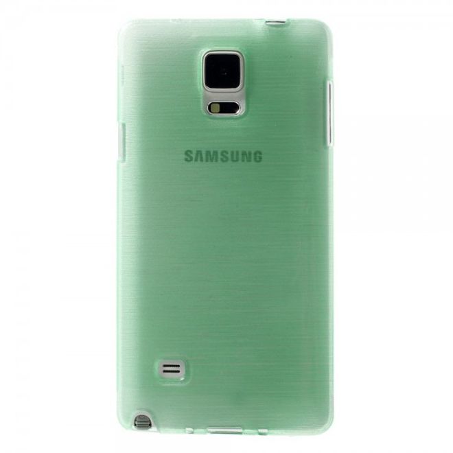 Samsung Galaxy Note 4 Elastisches Plastik Case mit Wischmuster - cyan