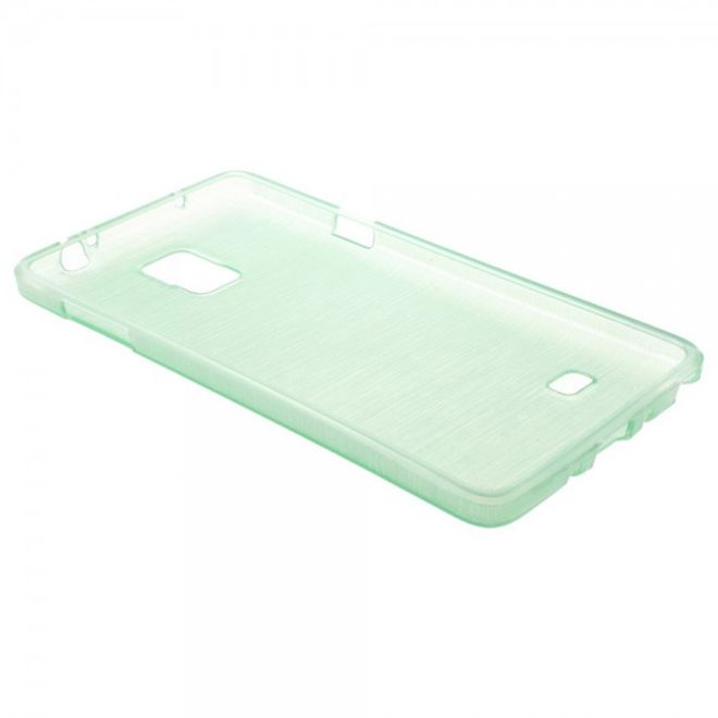 Samsung Galaxy Note 4 Elastisches Plastik Case mit Wischmuster - cyan