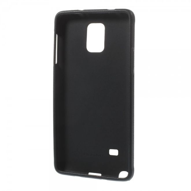 Samsung Galaxy Note 4 Lederartiges Plastik Case mit Skizze eines Mädchens