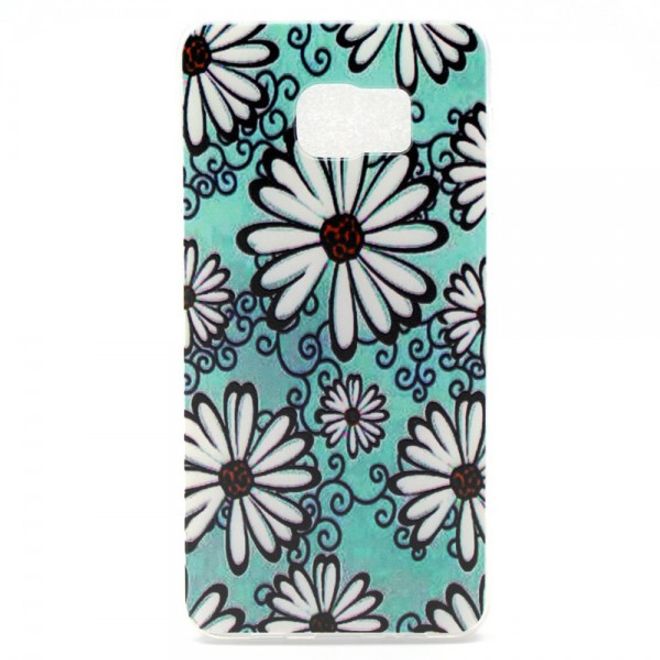Galaxy S6 Edge Plus Elastisches Plastik Case mit Gänseblümchen