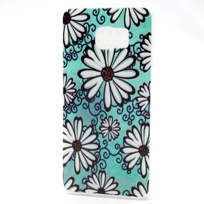 Galaxy S6 Edge Plus Elastisches Plastik Case mit Gänseblümchen