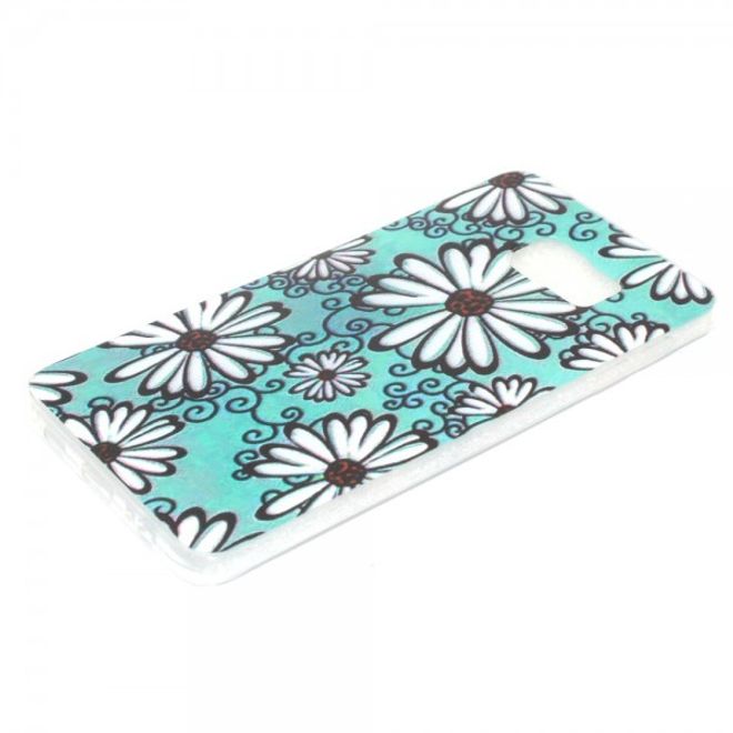 Galaxy S6 Edge Plus Elastisches Plastik Case mit Gänseblümchen