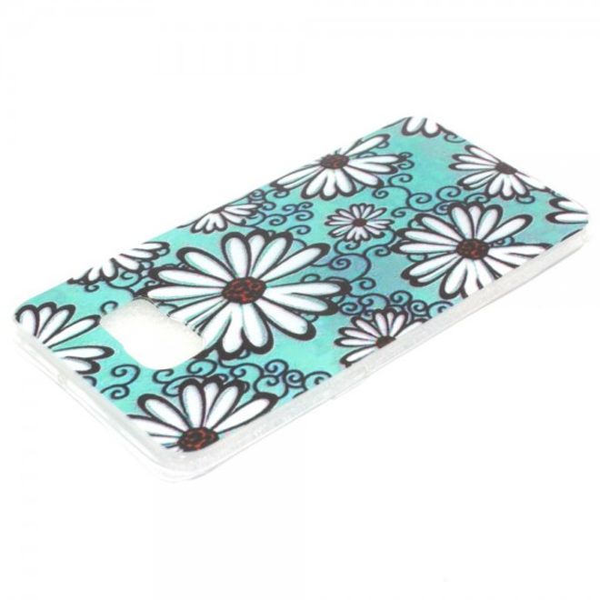 Galaxy S6 Edge Plus Elastisches Plastik Case mit Gänseblümchen