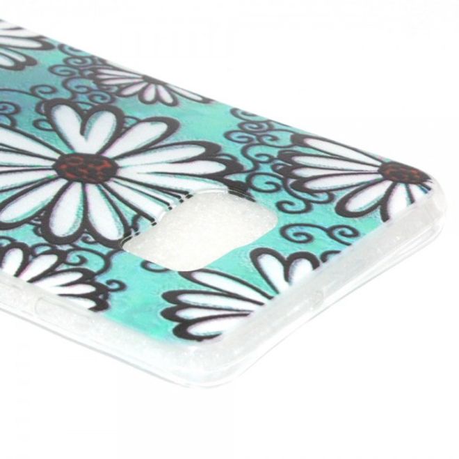 Galaxy S6 Edge Plus Elastisches Plastik Case mit Gänseblümchen