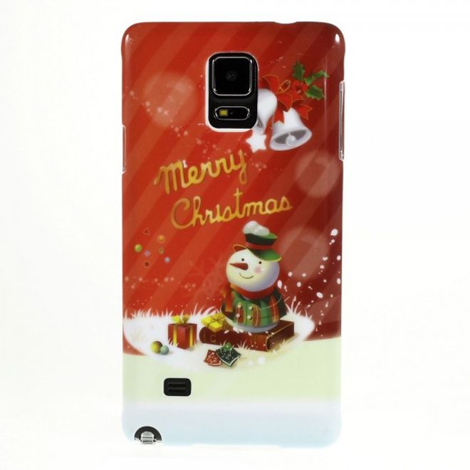 Samsung Galaxy Note 4 Hart Plastik Case mit Glocken und Schneemann