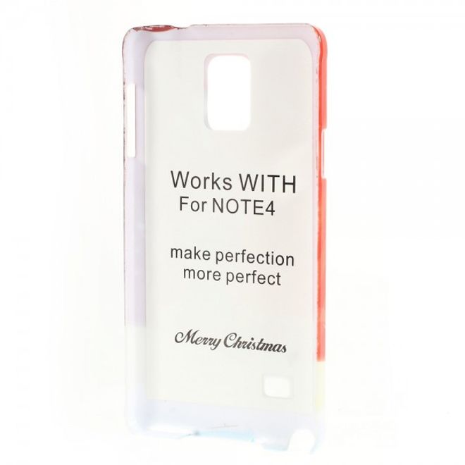 Samsung Galaxy Note 4 Hart Plastik Case mit Glocken und Schneemann