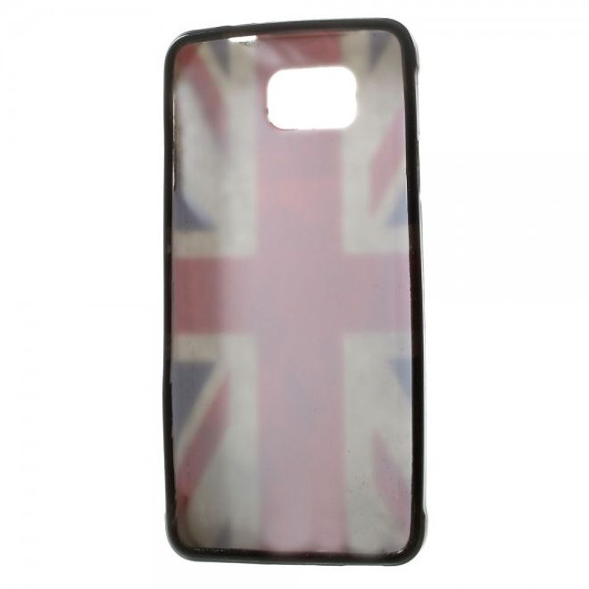 Samsung Galaxy Alpha Elastisches, glänzendes Plastik Case mit Union Jack Flagge retro-style